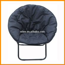 ocio silla redonda plegable, silla de algodón acolchado, negro, cómodo